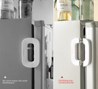 Close-up of a modern refrigerator with a digital display and control panel.