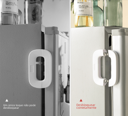 Close-up of a modern refrigerator with a digital display and control panel.